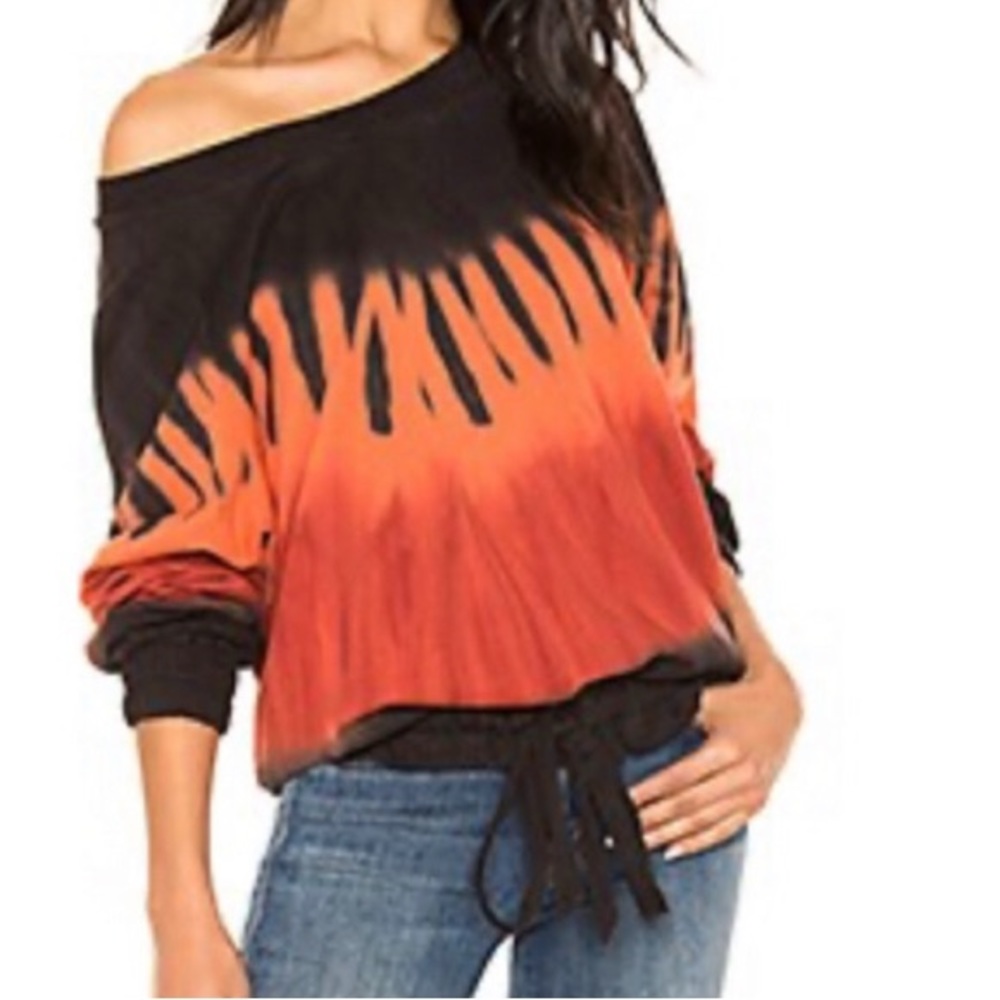 Young Fabulous & Broke Black and Orange Sweatshirt